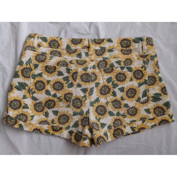 Forever 21 Sunflower Shorts Denim Cuffed Hippie Boho Women's Size 29 - Picture 6 of 8